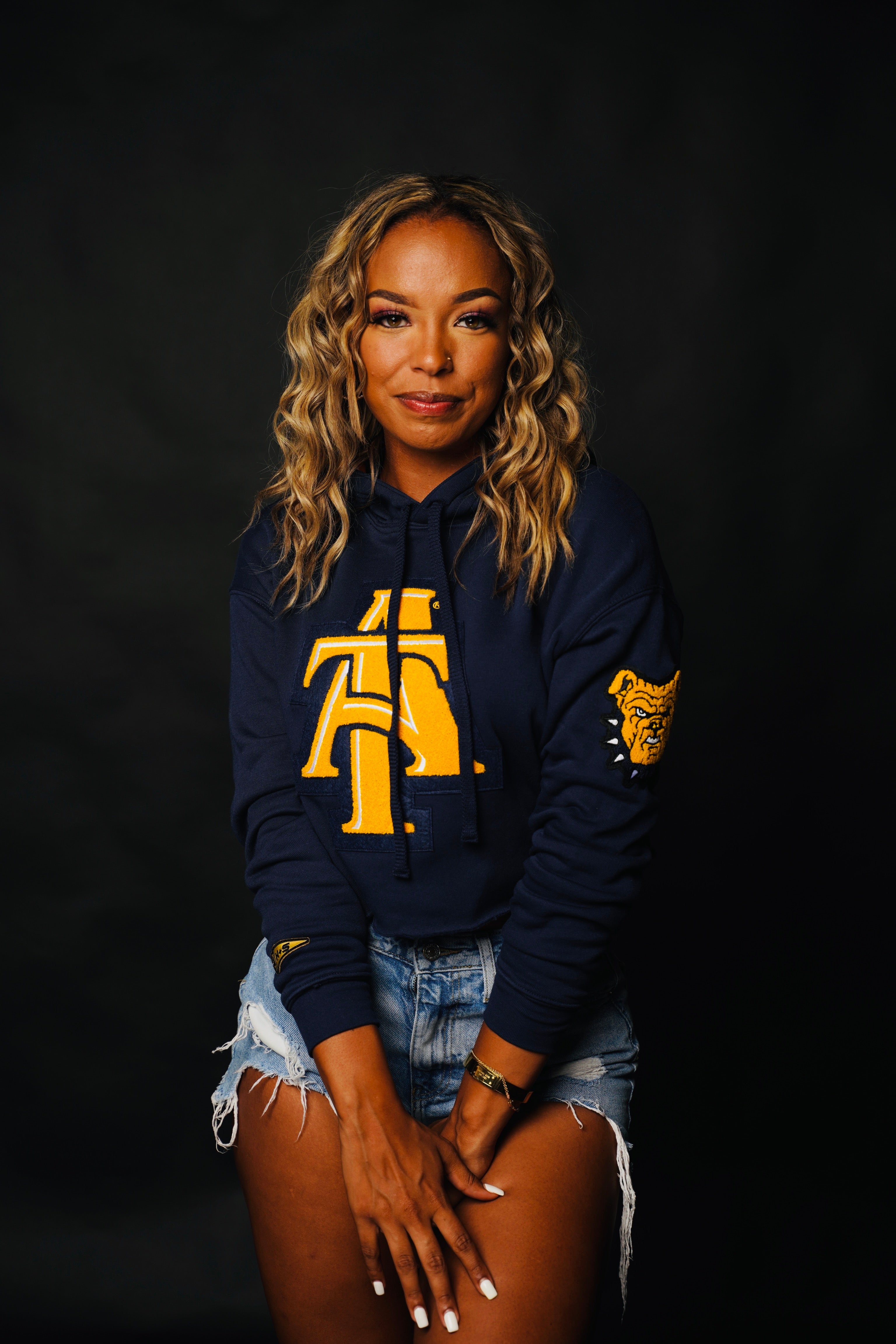 North Carolina A&T Aggies Cropped Letterman Hoodie – Hoodies+Stripes