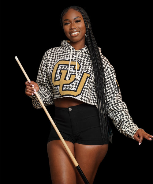 Colorado Buffaloes Cropped Letterman Hoodie