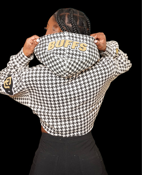 Colorado Buffaloes Cropped Letterman Hoodie
