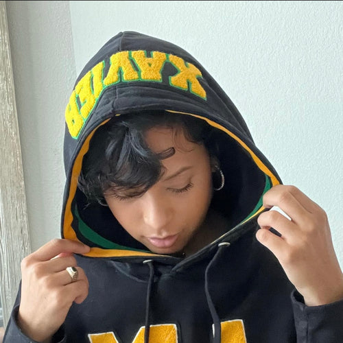 Xavier University of Louisiana Cropped Letterman Hoodie