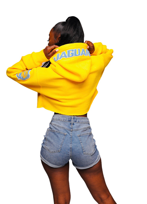 Southern Jaguars Cropped Letterman Hoodie